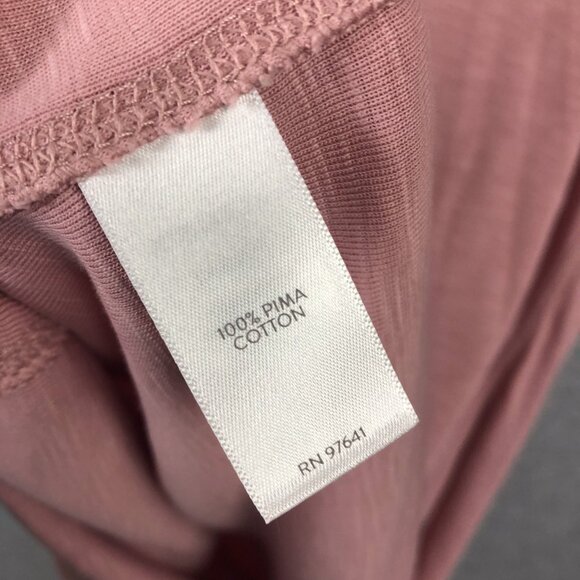 J Jill Pink Elliptical Tunic Top Pima Cotton Long Sleeve Size Medium - Picture 4 of 5
